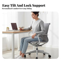 Ergonomic rotating Chair Height Adjustable Ergonomic Mesh Task Chair Thick padding Breathable spinerest for Students, Bedroom