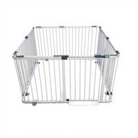 Steel Safety Gate for Large Dogs, Indoor Outdoor Use