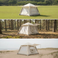 Easy Setup Freestanding Inflatable Cabin Tent Waterproof Air Tent with Awning Quick Inflating Shelter for Families