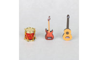 Realistic Details 1:12 Miniature Instrument Set Scene Decoration Dollhouse Musical Instruments Desktop Ornament for Model Collectors