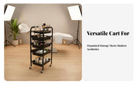 Salon Trolley Cart 360-Degree Rotating Wheels Hairdressing Tool Trolley Hairstylist Rolling Station Sturdy Duty Aesthetic Spa