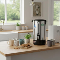 Stainless Steel Hot Water Dispenser Large Capacity Stainless Steel Beverage Dispenser Insulated Beverage Warmer Quick Heating