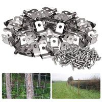 Stainless Steel Wire Clips for Fencing - Attach Wire to Wood or Metal Posts