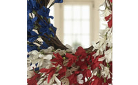 American Flag Azalea Wreath Festive Atmosphere Patriotic Floral Wreath