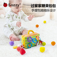 Sozzy Newborn Pull String Toy for Crib, Stroller, and Tummy Time