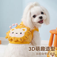 宠物背心夏季薄款透气猫狗牵引T恤萌系卡通小型犬泰迪比熊衣服