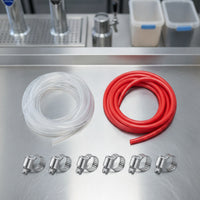 Beer Tubing Kit with Clamps Clear Beer Hose Kit with Clamps Transparent