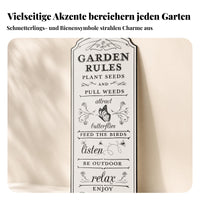Botanical Home Decor Weathered Garden Metal Sign