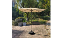 Rectangular Umbrella with Base Weighted Rectangular Patio Umbrella Tilted Parasol for Balcony, Garden