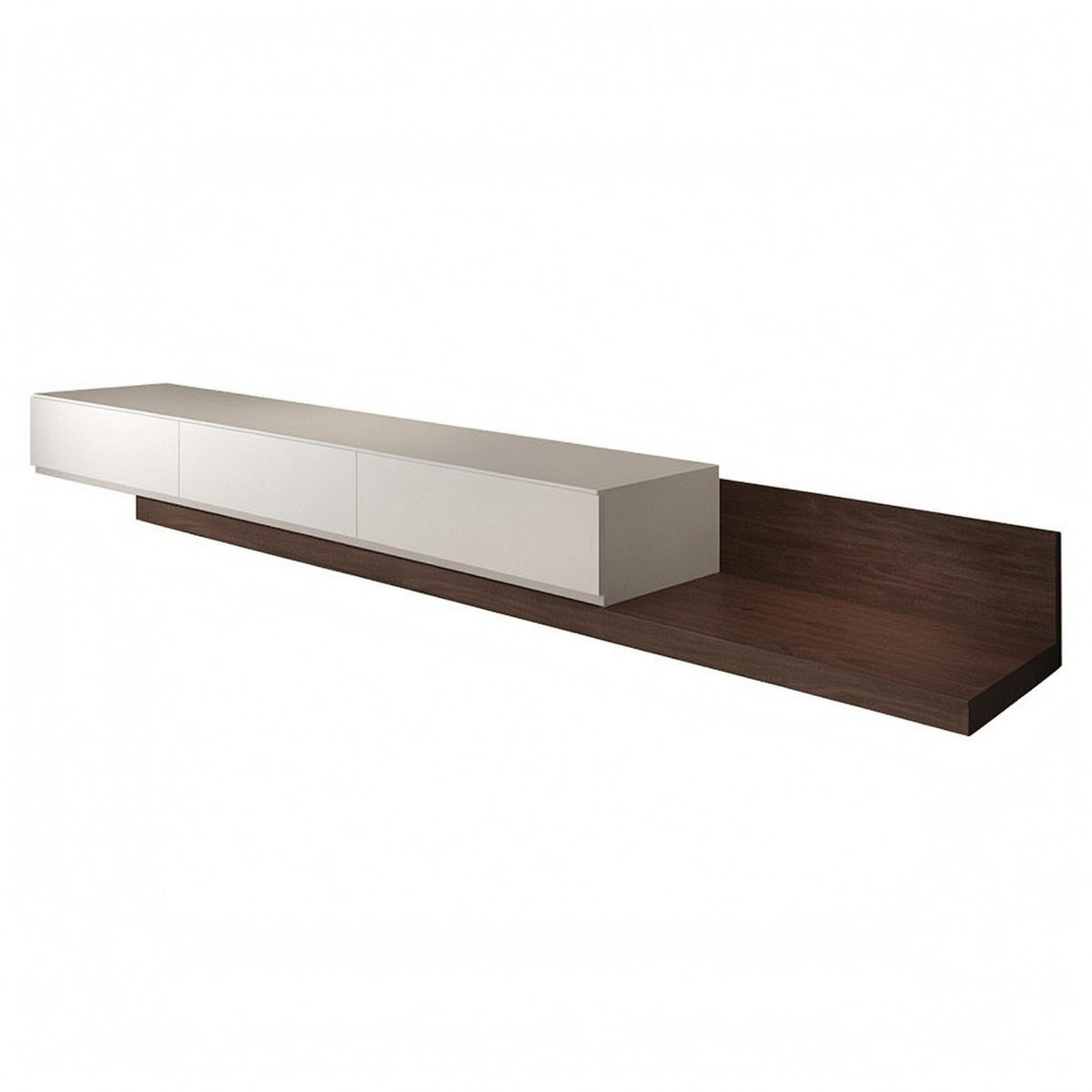Extendable TV Cabinet Ready-to-Assemble Extendable TV Stand Space-Saving Media Console