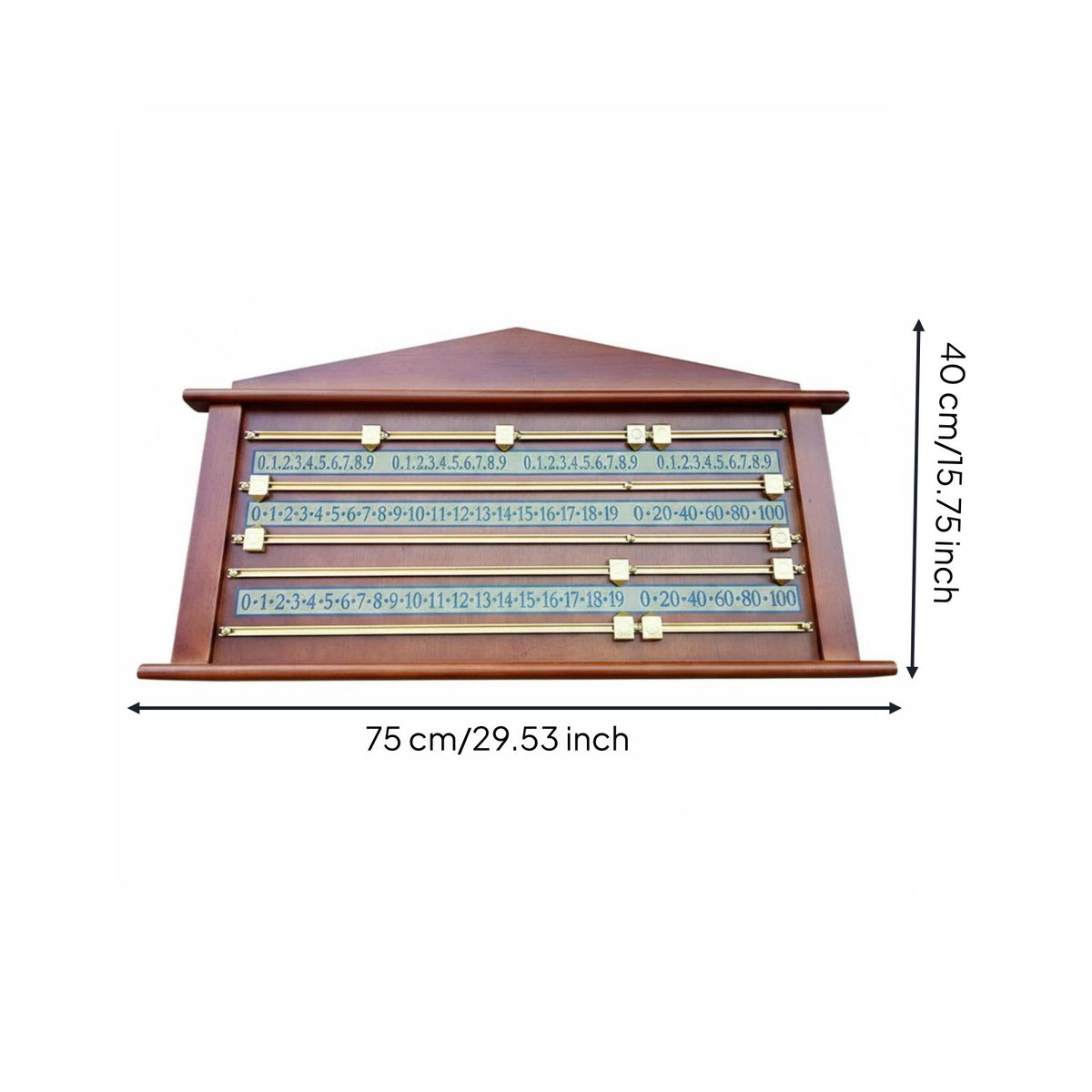 Wooden Billiard Scoreboard Multi Line Billiard Score Board Pool Scorekeeper for Game Room, Bar, Club