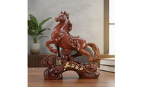 Success Horse Figurine Business Opening Gift Feng Shui Horse Ornament Craftsmanship Astrological Animal Statue for Housewarming, Living Room, Desk
