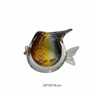 Amber-Hued Glass Vase Modern Minimalist Decorative Glass Vase Artistic Design