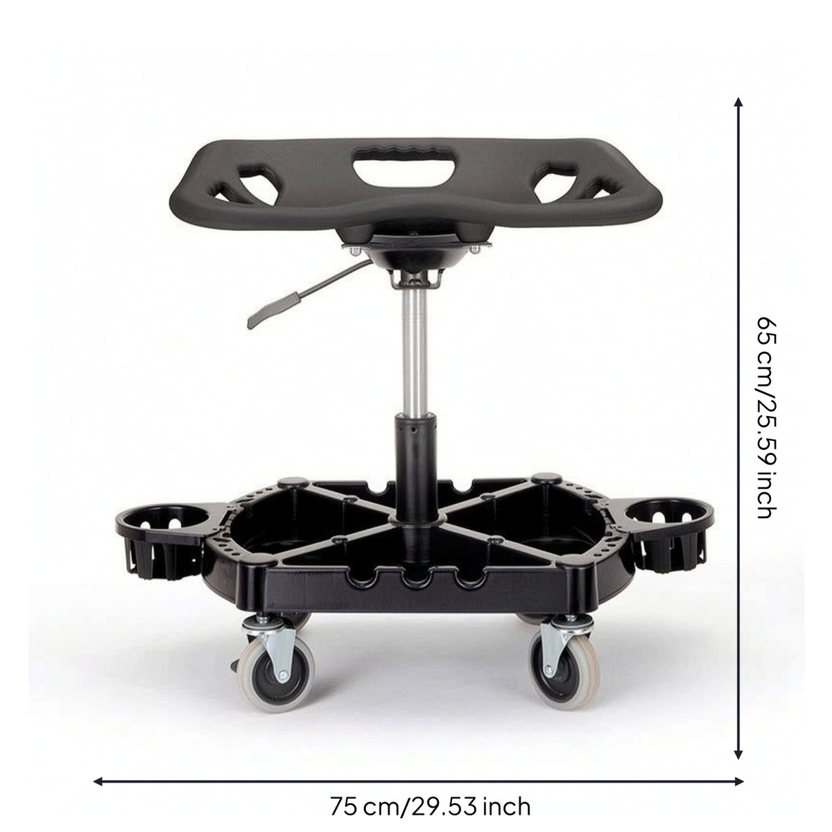 Adjustable Rolling Shop Stool Ergonomic Repair Specialist Stool with Wheels Heavy Duty for Mechanics, Vehicle Finishers, Auto Repair