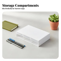 Narrow Storage organizer adjustableable Use Multi-Compartment Desk unit Minimalist Design