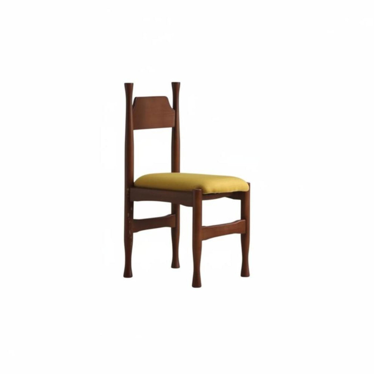Upholstered Wooden Chair Wabi-Sabi Aesthetic Indoor Furnishing Nordic Inspired Sturdy Wood Legs for Homeowners, Adults, Kitchen