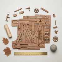 DIY Counterweight-Powered Trebuchet Kit Retro Design for Desk Decoration