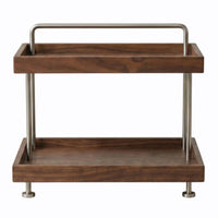 Desktop Storage Organizer Multi-Layer Tabletop Display Shelf Space Saving 2 Level Storage Stand for Kitchen Counter, Vanity