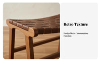 Foldable Woven woven seat Chair Wabi-Sabi Aesthetic Outdoor Furniture Portable