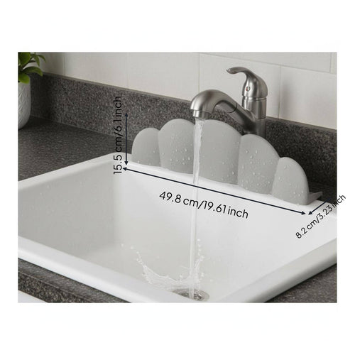 Silicone Sink Splash Guard Odorless Puffy Shaped Water Barrier for Bathroom