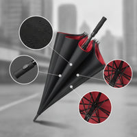 Large Umbrella with Double-Layer Canopy Windproof Umbrella with Double Canopy Heavy Duty for Business Professionals, Commuters, Commuting, Travel