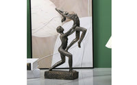 Gymnastics Lift Sculpture Timeless Home Accent Man Lifting Woman Statue Modern Design Abstract Couple Sculpture for Dancers, Office, Bookshelf