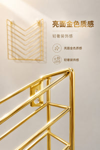 壁挂金属书报架 多层收纳铁艺置物架 家居书房墙面杂志架免打孔