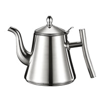 跨境不锈钢卡士壶咖啡壶带滤网泡茶壶花茶壶冷热水壶饭店餐厅批发