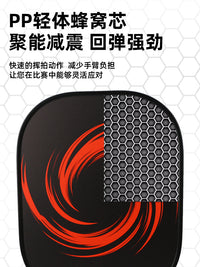 16mm Fiberglass Pickleball Paddle Set with 4 Balls and Storage Bag for Adults and Kids Outdoor Training