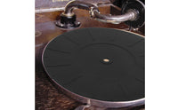 Turntable Mat with Radial Grooves 7-Inch Silicone Turntable Low-Height Mat for Records Players