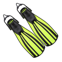 Long Fins for Diving with Silicone Straps