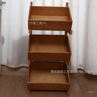 Solid Wood 3-Tier Storage Shelf for Kitchen, Living Room, and Dining Room
