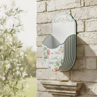 Retro Wall Planter European Theme Wall-Hung Flower Basket Large Open Mouth Decorative Hanging Basket for Courtyard