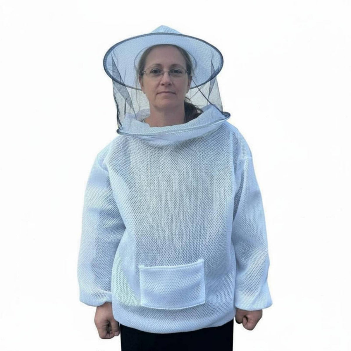 Half Torso Bee Suit Breathable Puncture-Resistant Resistant Bee Jacket Beekeeping Jacket Elastic Wristbands and Waist Ventilated
