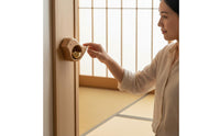 Japanese Inspired Design Entry Door Signal Bell Solid Wood Craft Bird Shaped Door Chime 2-Way Installation Shopkeeper's Bell for Entryway, Shop, Refrigerator