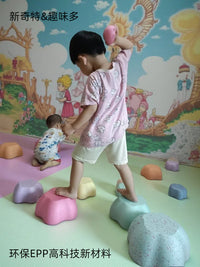 Rainbow River Stone Balance Training Toy for Kids