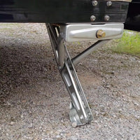 RV Scissor Jack Stabilizer Threaded Stabilizer Jack with Support Pads Strong Support Pad Foot for Campsite Setup, Maintenance Work, Garage Storage