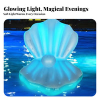 Inflatable Seashell Seat Princess Theme Party Decoration Reusable for Luau, Kids