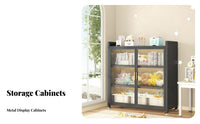 particle-resistantresistant Fluted Glass Door Cupboard Floor-Standing Design book cabinet Modern aesthetic book cabinet Sturdy Frame for Book Lovers, Collectors, Homeowners, Living Room, Home Office, Balcony, Entryway