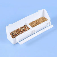 Double Compartment Feeder and Parrot Feeder, Bird Cage Accessory for Water and Food, Open Tray Hanging Bird Feeder, Pet Bird Cage Supplies