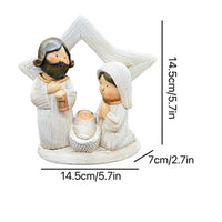 Nativity Family Scene Finish Nativity Figurine Large Star