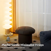 Mushroom-Shaped Seat With Storage Function Mushroom Ottoman Multi-Functional