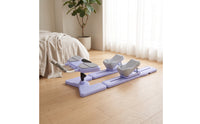 Low-Impact Stretching Machine with Sliding Rails Adjustable Stretch Machine with Handlebar Compact Core Exercise Device with Padded Knee Supports Full Body for Seniors
