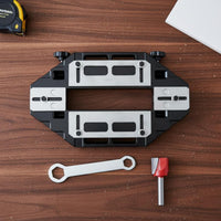 Wood Door Slotting Guarding Rubber Pads Door Hinge Jig Anti-Slip Protection Hinge Installation Jig for Cabinet Making, Workshop