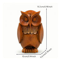 Owl Figurine Tabletop Owl Statue Whimsical for Bookshelf, Office Desk