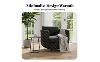 4 Pieces Waterresistant 4-Piece Woven Seating Group sun-resistant Outdoor Furniture All-Weather Patio Set UV-Resistant for Hotel Owners, Homeowners, Families, Garden, Terrace, Balcony, Backyard