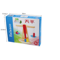 幼儿园蒙氏儿童智力天平玩具益智玩具 平衡器 智力天平称木质玩具