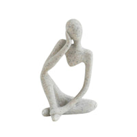 Hollow Abstract Human Figurine Compact Tabletop Sculpture Geometric Human Figure Sculpture Contemporary for Bookshelf, Office, Entryway