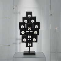 Geometric Sculpture Slim Geometric Ornament Stylish for Living Room, Entryway