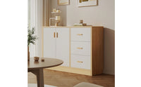 Storage Cabinet Freestanding Storage Cabinet with Doors and Shelves Modern Sideboard for Living Room, Kitchen, Drink Area